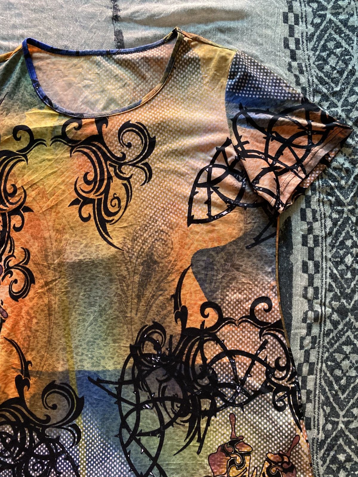 Beauty Beast × Japanese Brand Japanese jean paul gaultier style triball tattoo print tee Size US M / EU 48-50 / 2 - 3 Thumbnail
