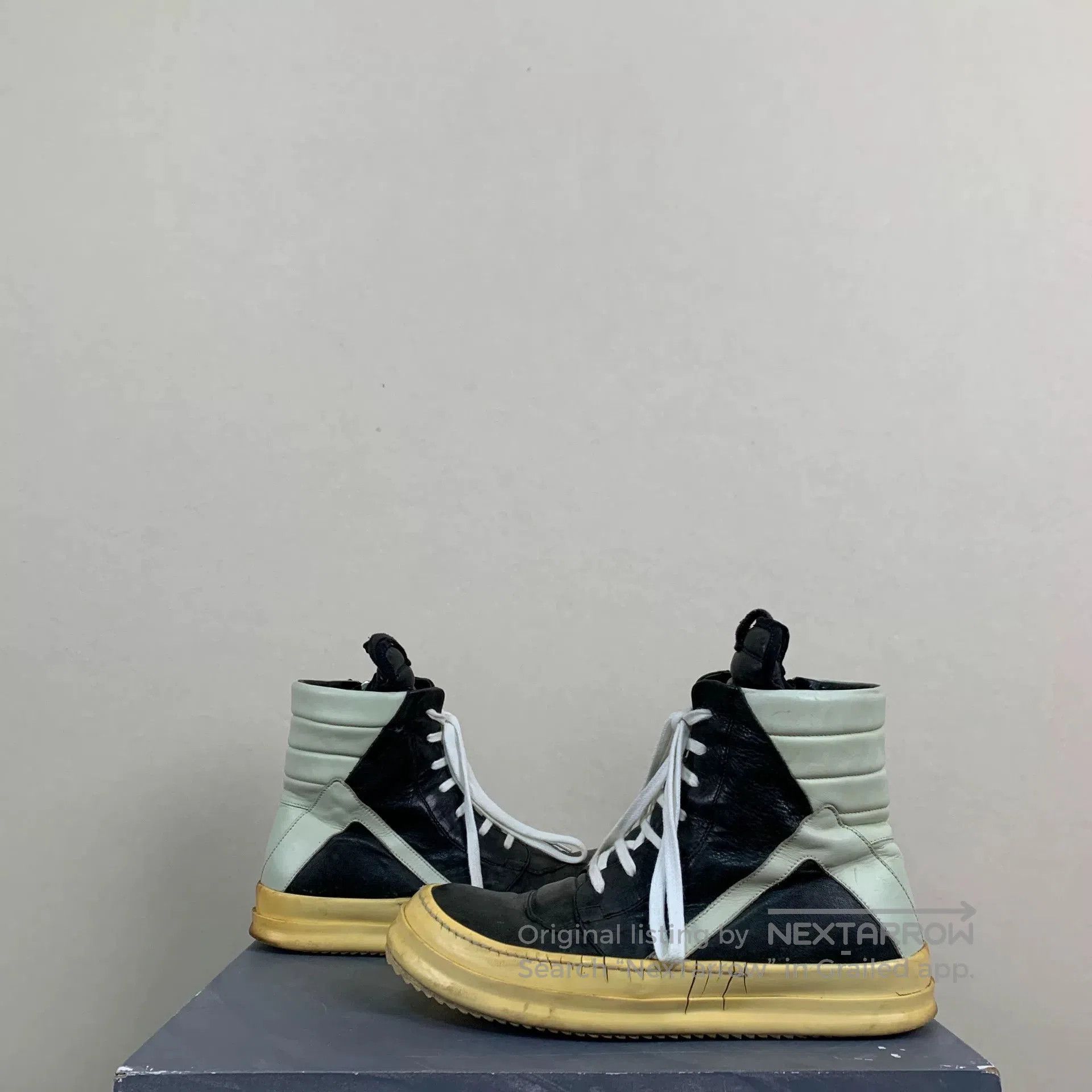 Rick Owens rick owens black and white high. Size US 9 / EU 42 - 3 Thumbnail