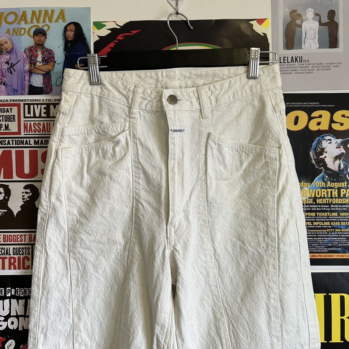 Edwin Vintage Edwin Rare Design White Denim Size US 29 - 2 Thumbnail
