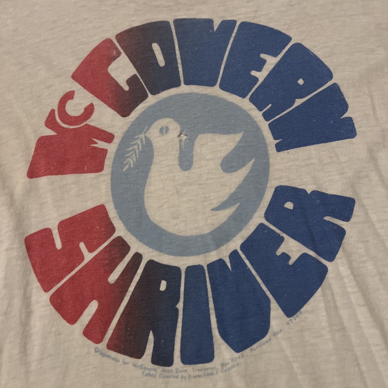 &SONS Vintage McGovern Shriver T Shirt 70s Political Politics Rare Size US M / EU 48-50 / 2 - 5 Thumbnail