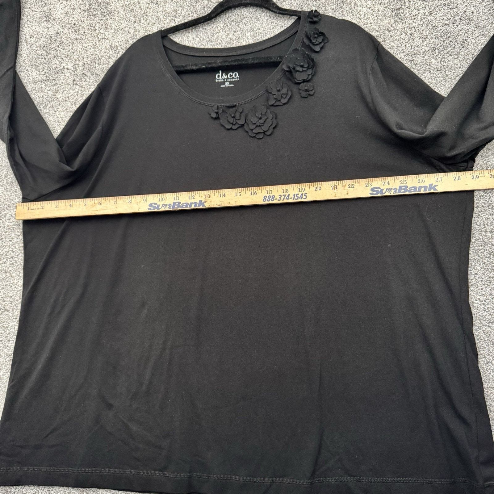 Other Womens 3X Plus Top Dark Cottagecore 3D Floral Embellished Size 3XL / US 20-22 - 4 Thumbnail