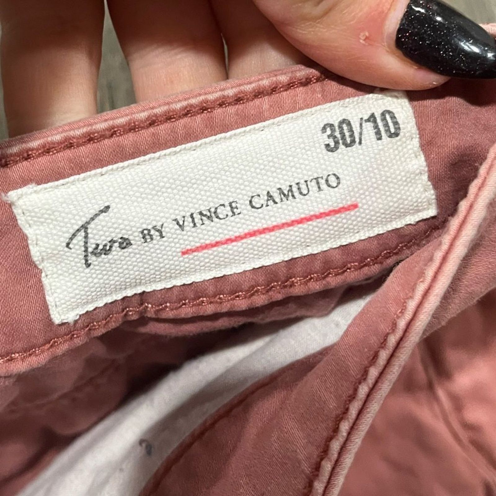 Vintage Two by Vince Camuto Khaki Pants Straight Leg High Rise 30/10 Size 32" / US 10 / IT 46 - 5 Thumbnail
