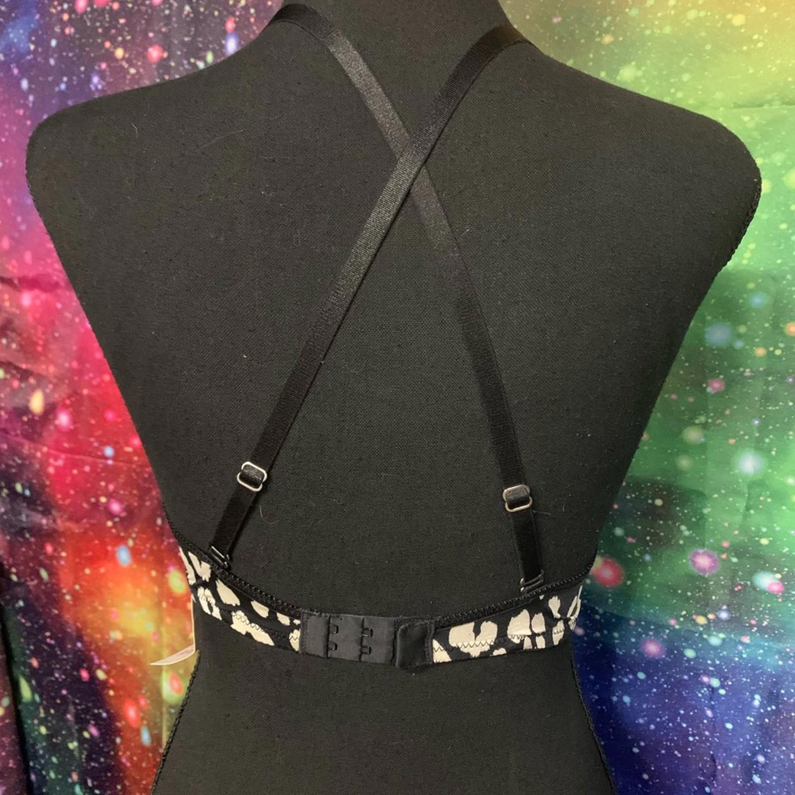 H&M H&M Black and White Animal Print Bra with Adjustable Straps Size ONE SIZE - 4 Thumbnail