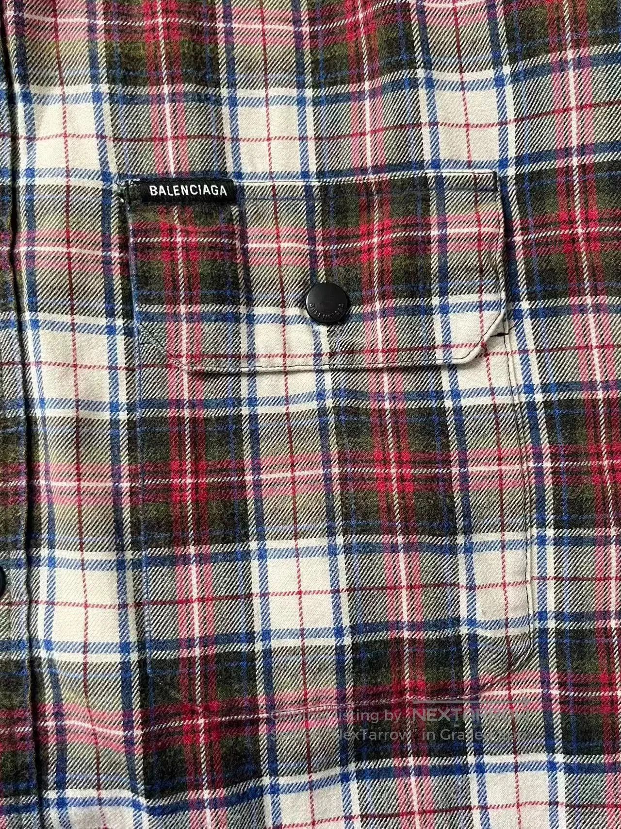Balenciaga Balenciaga Plaid Button-Up Shirt Men. Size US M / EU 48-50 / 2 - 3 Thumbnail