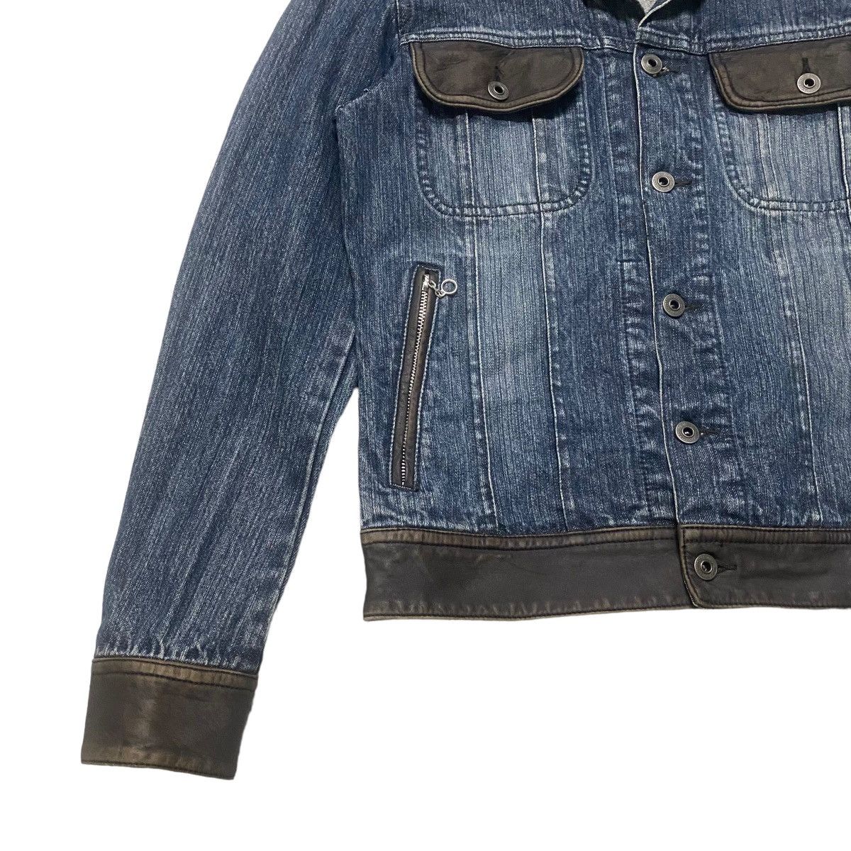 Le Grande Bleu (L.G.B.) Difference Rupert Denim Jacket Leather Trimmed LGB Size US M / EU 48-50 / 2 - 6 Thumbnail