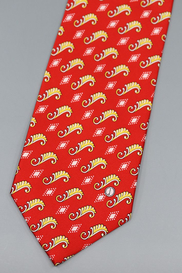 Alfred Dunhill Vintage Alfred Dunhill Red Silk Tie Size ONE SIZE - 1 Thumbnail