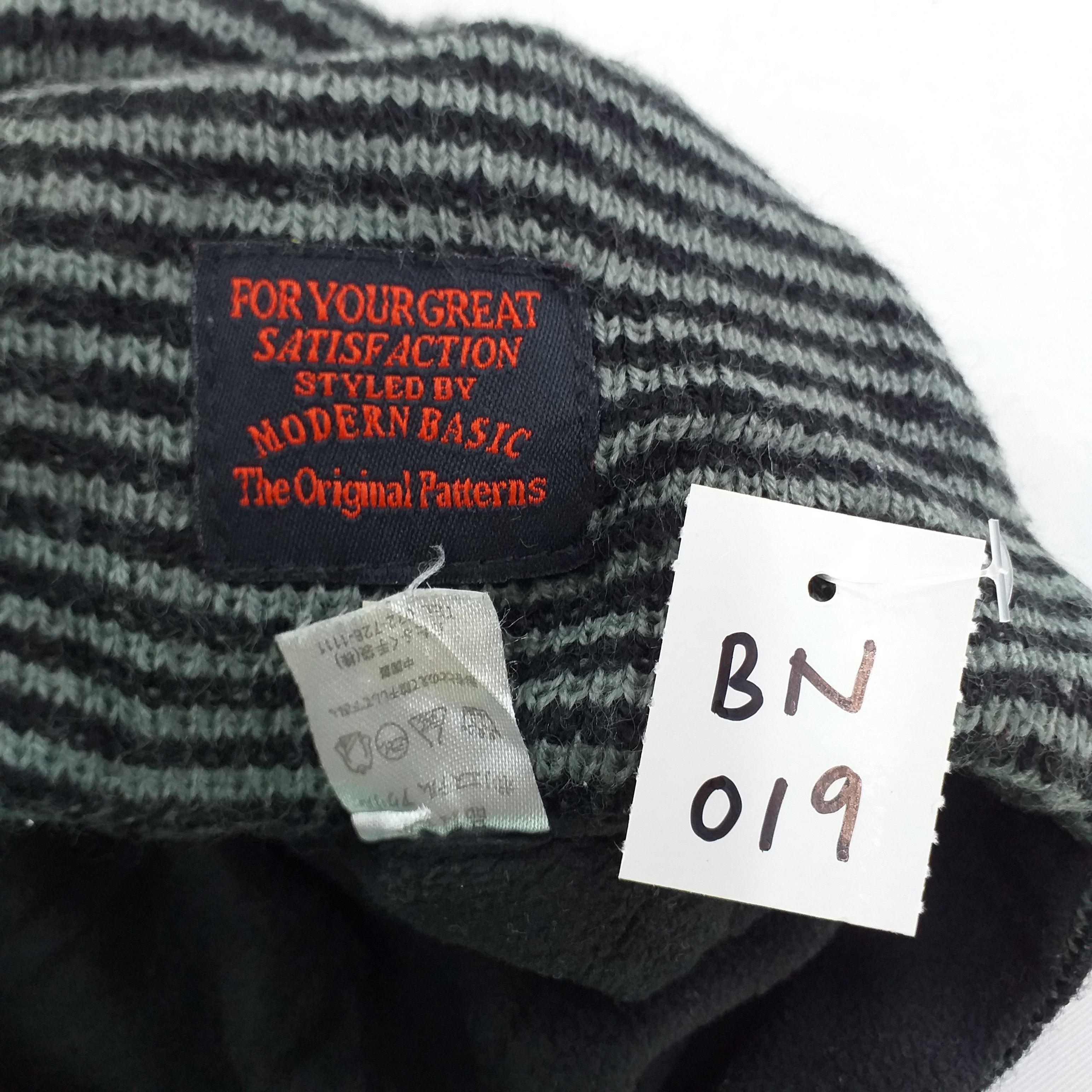 Japanese Brand Style by Modern Basic Stripes Snow Cap Hat Beanie -BN019 Size ONE SIZE - 4 Thumbnail