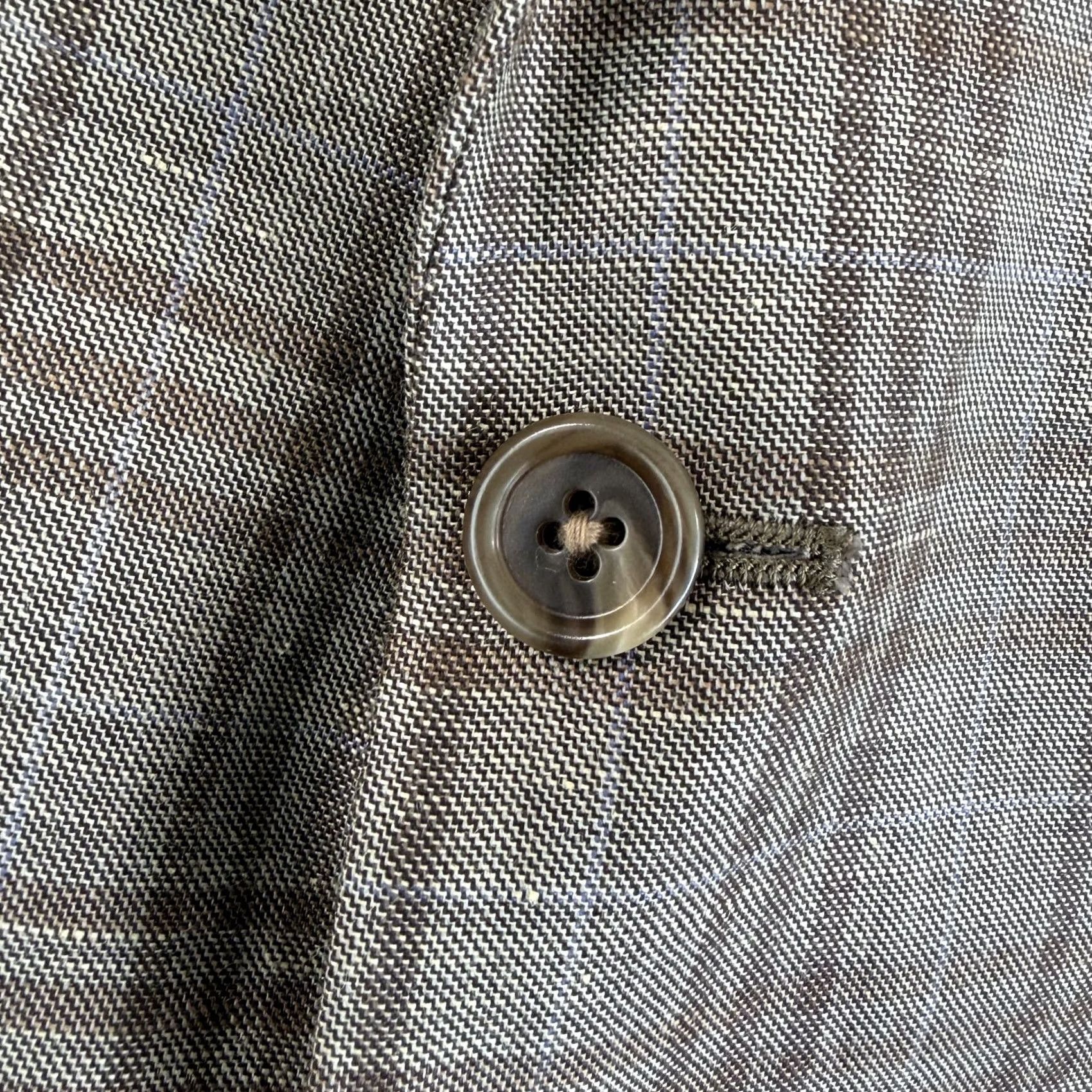 Vintage Donald J. Trump 2 Button Sport Coat Blazer Brown Windowpane Linen Wool Men 40R Size 40R - 6 Thumbnail