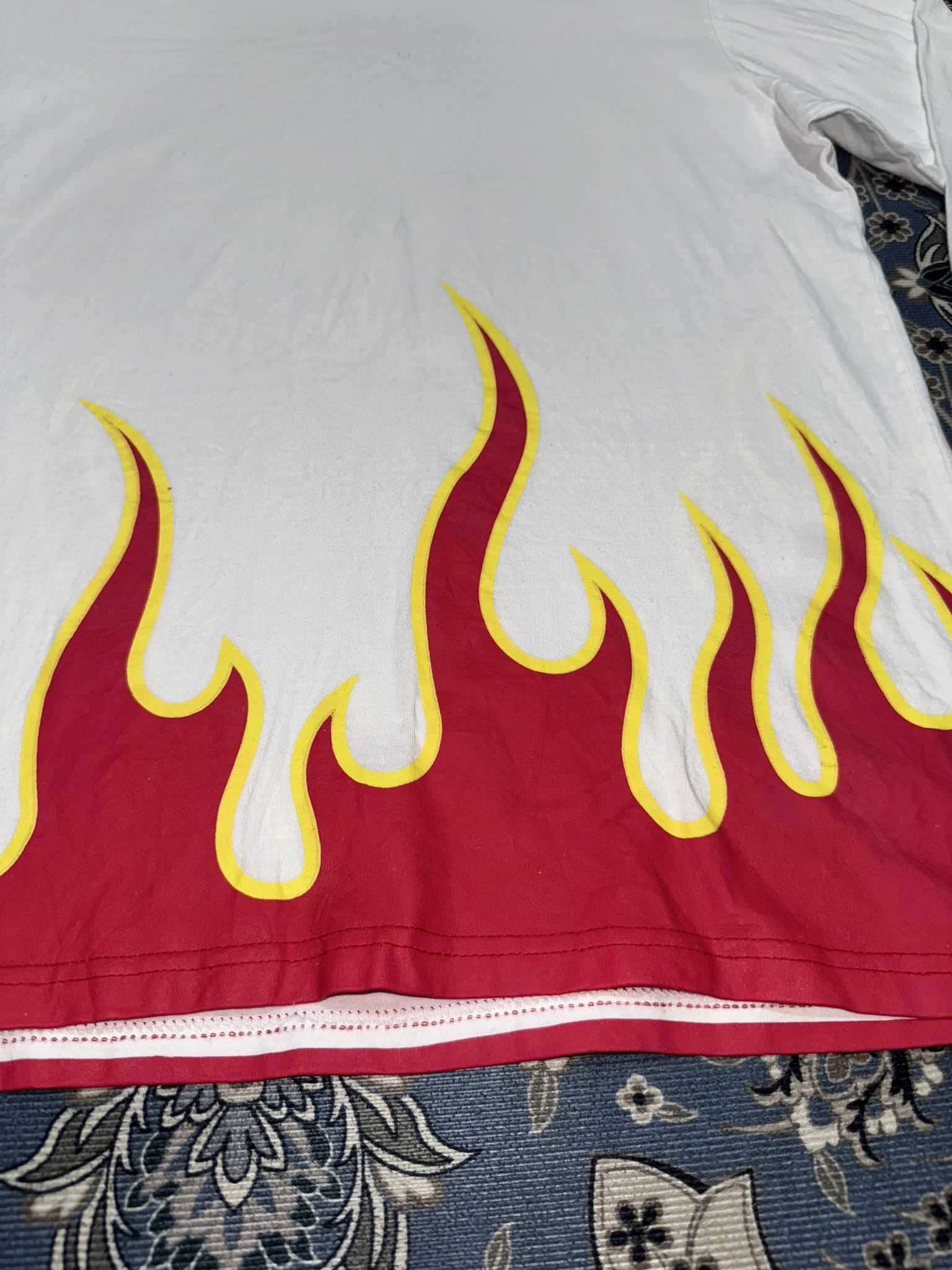Japanese Brand × Other On Fire Flame Kenye West T shirt Hypebeast Size US L / EU 52-54 / 3 - 2 Thumbnail