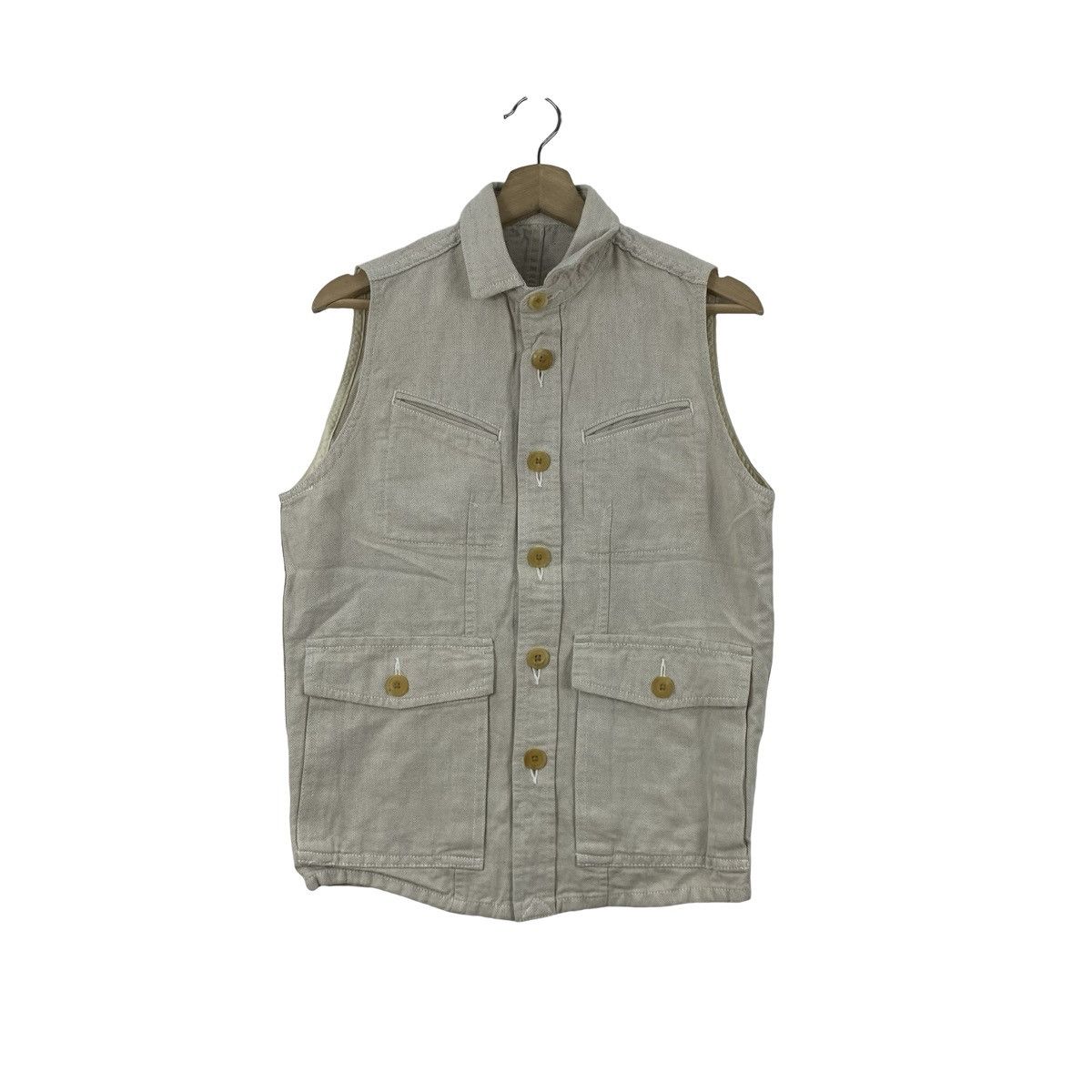 Vintage Vintage TOKISHIRAZU Utility Vest Canvas Pocket Workwear Size S / US 4 / IT 40 - 1 Thumbnail
