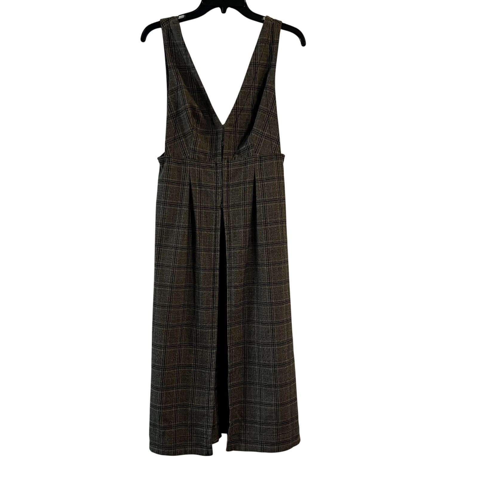 Free People sleeveless plaid vest dress size 4 brown