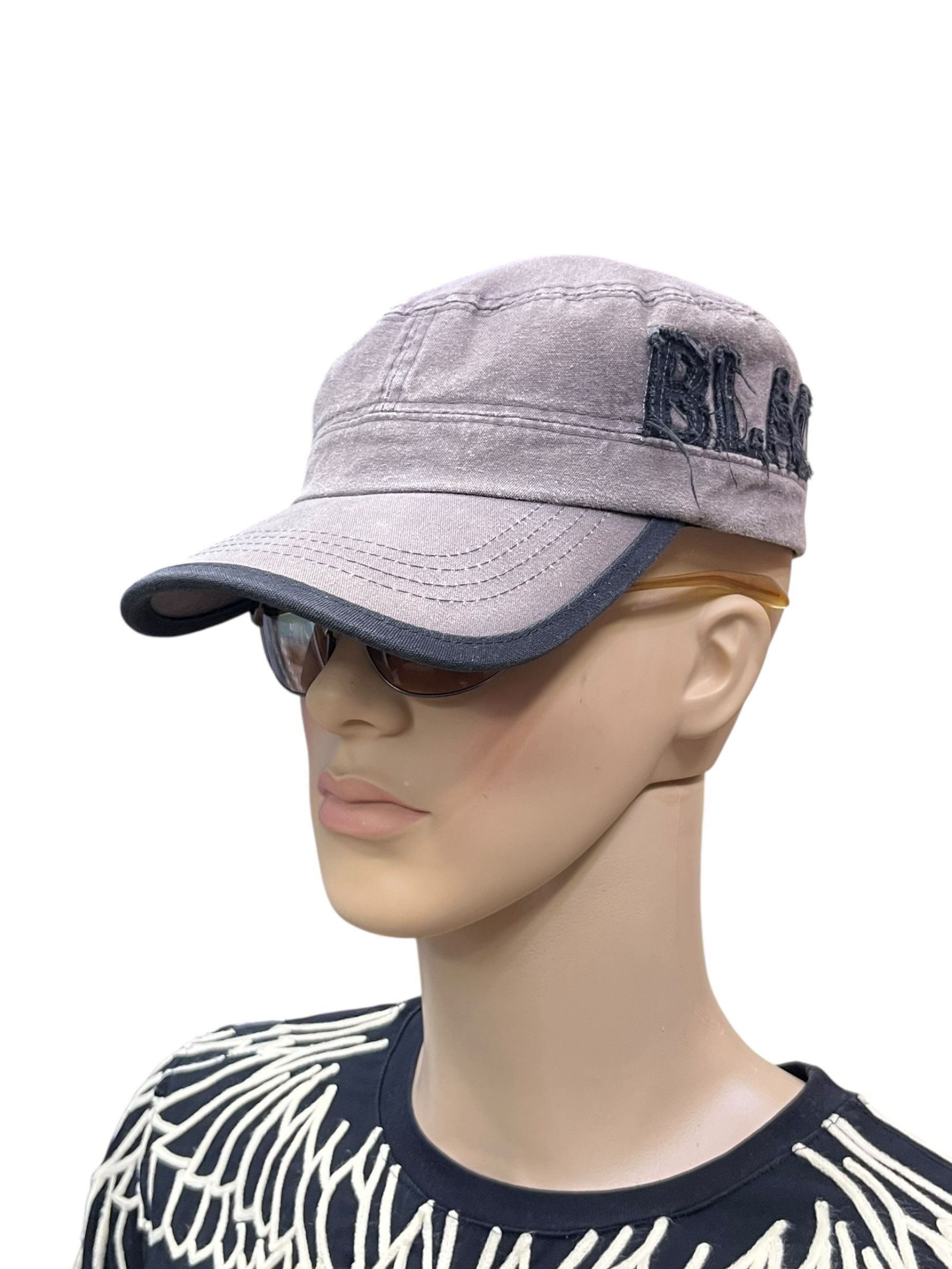 Vintage Vintage BLACK REBEL Distressed Grunge Military Cap Size ONE SIZE - 8 Thumbnail