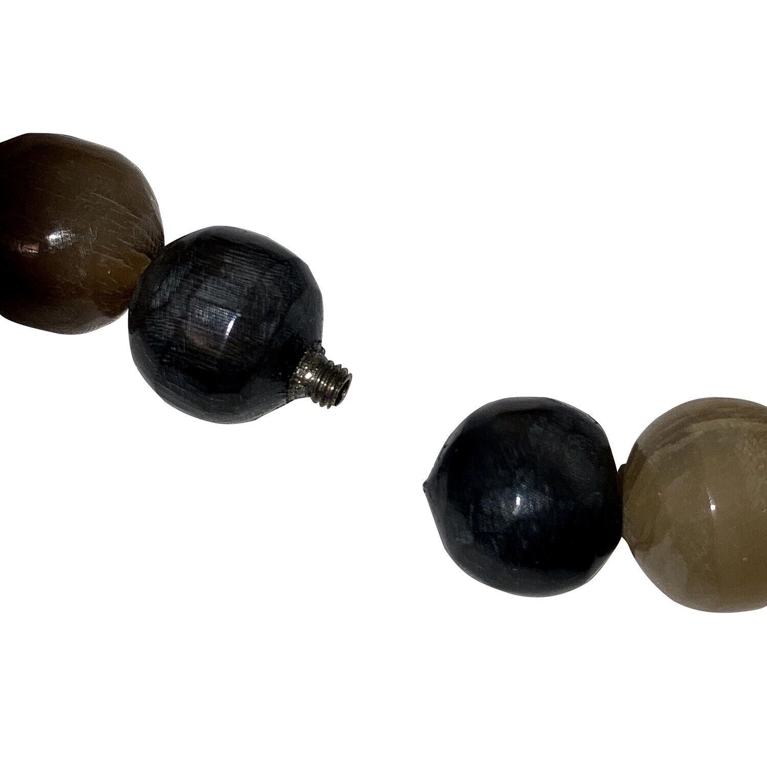 Designer Mexican Artisan Bull Horn Round and Tapered Bead Necklace Size ONE SIZE - 4 Thumbnail