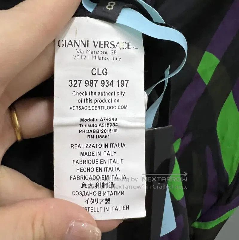 Versace Versace Summer Blue Cotton Long Sleeve Dress . Size XXS / US 00 / IT 34 - 4 Thumbnail