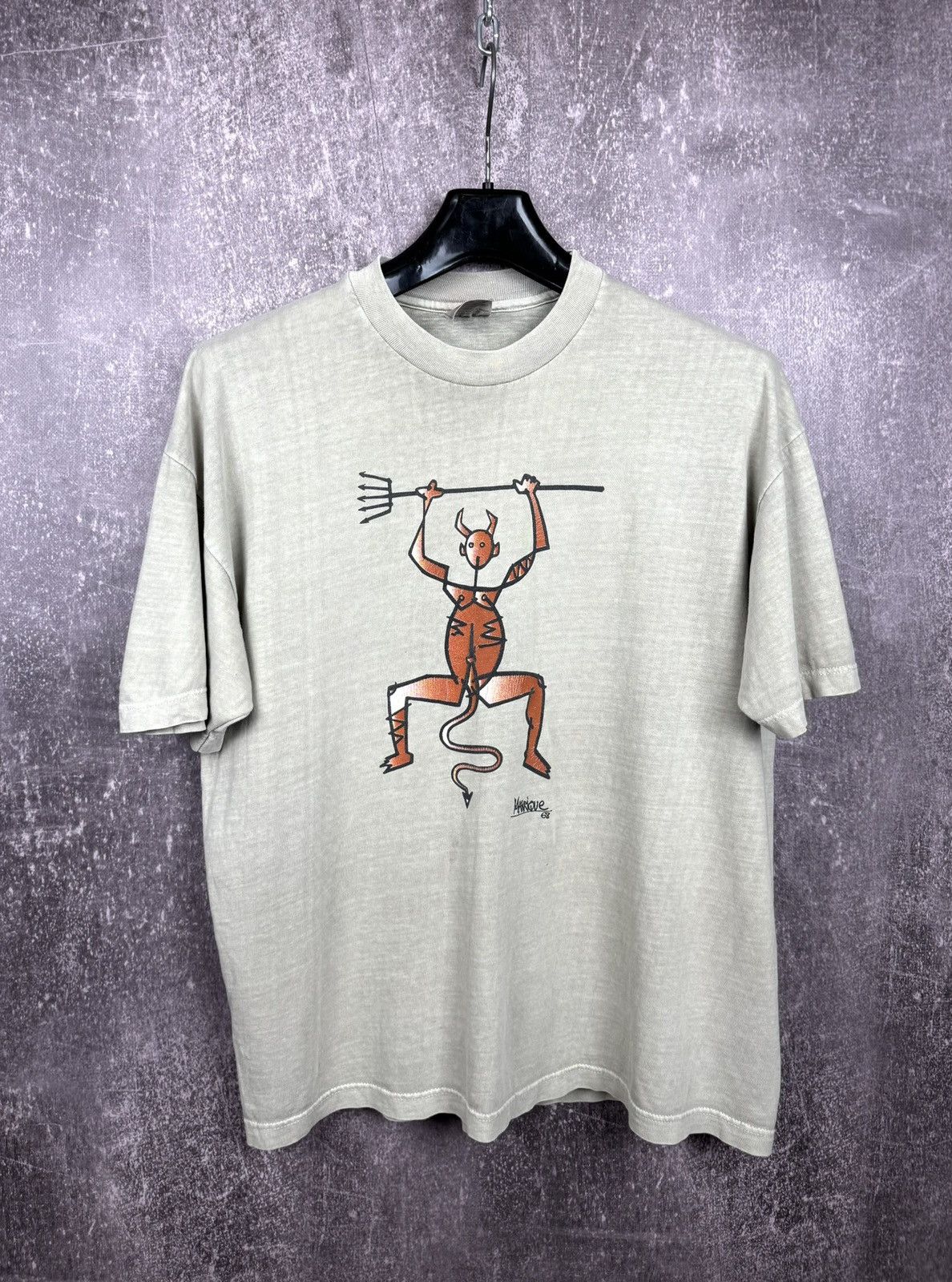 Other Vintage cesar manrique devil el Diablo art t shirt tee Size US XL / EU 56 / 4 - 1 Thumbnail