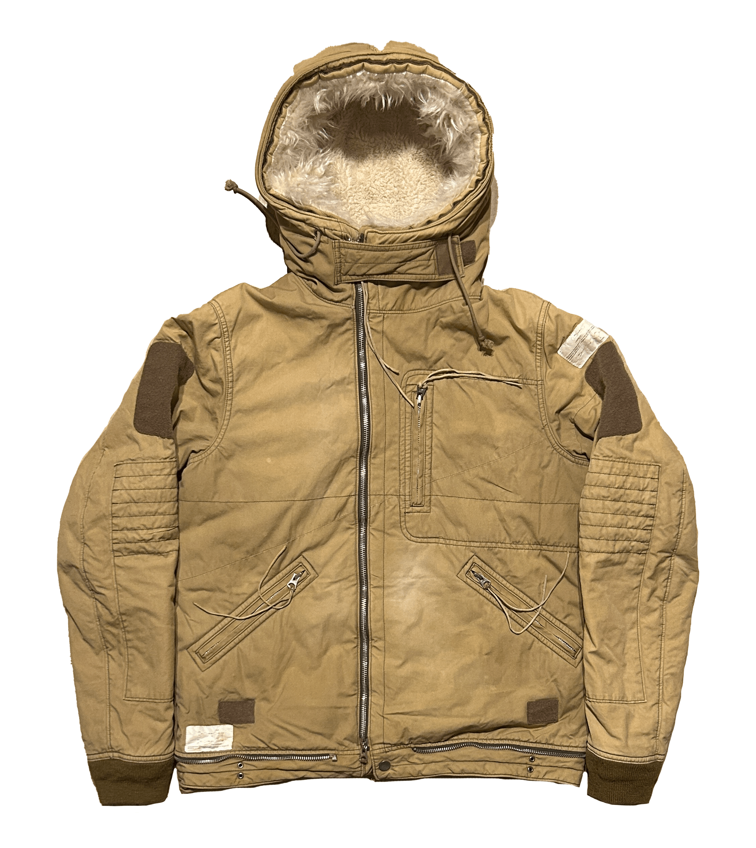 image of Undercover Aw10 Avakareta Life Astro Biker Jacket in Tan, Men's (Size Large)