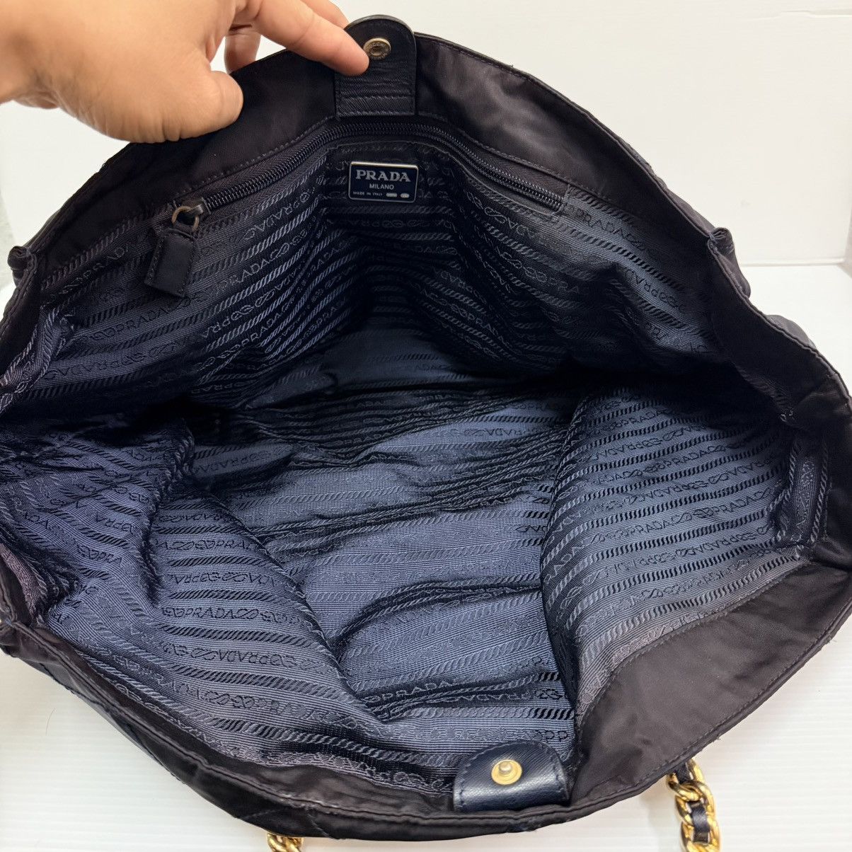 Prada Prada Nylon Large Shoulder Chain Bag Size ONE SIZE - 12 Thumbnail