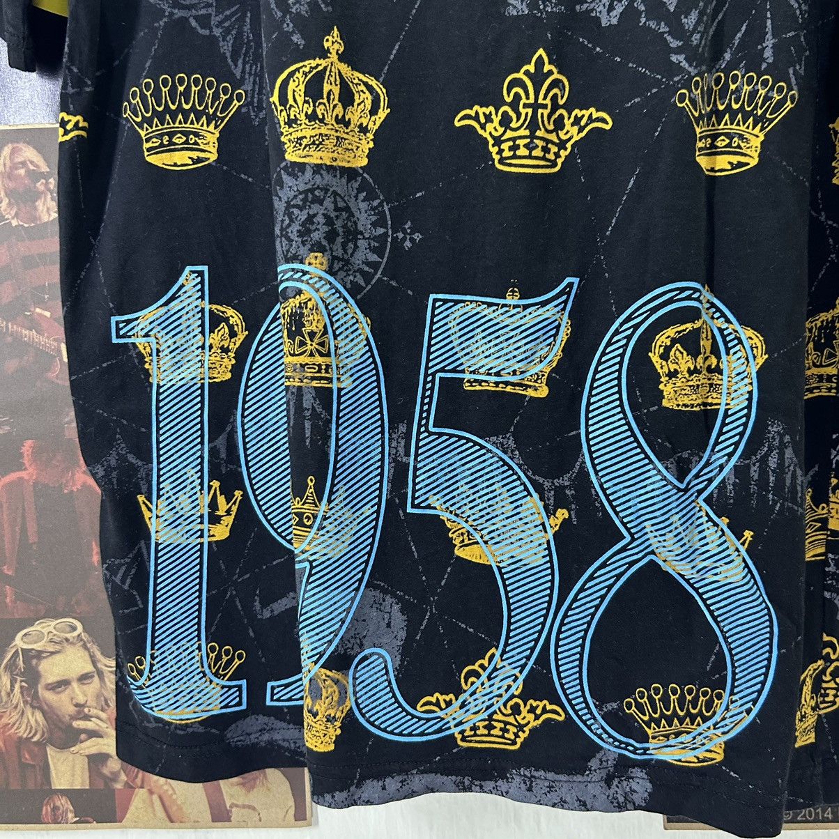 Ed Hardy Vintage Christian Audigier Rhinestone Over Print T-Shirt Size US M / EU 48-50 / 2 - 6 Thumbnail