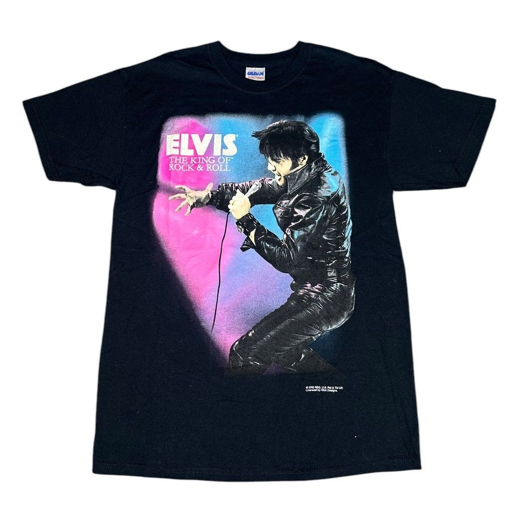 Band Tees × Vintage Vintage 90s Elvis Presley The King of Rock & Roll T-Shirt Size US M / EU 48-50 / 2 - 1 Thumbnail