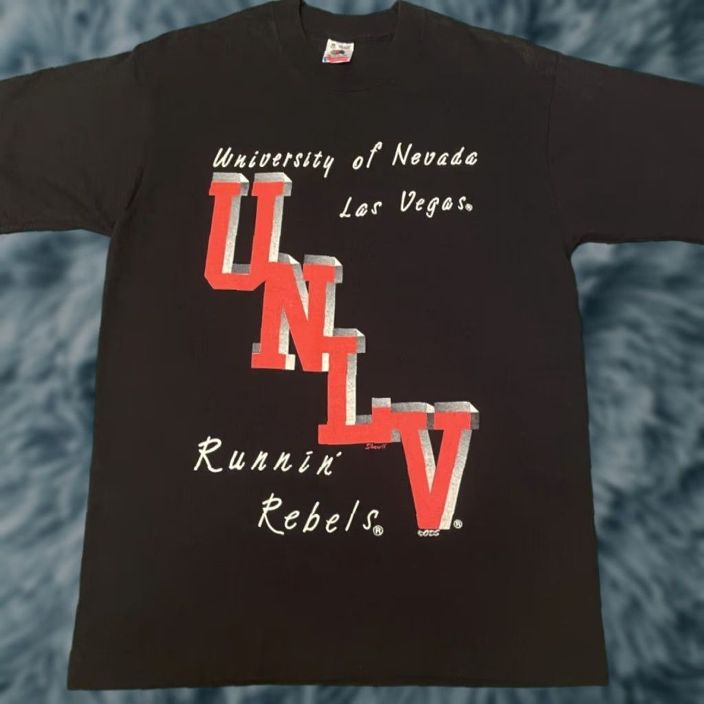 Vintage VINTAGE UNLV Rebels Shirt Mens Size M Black 90s College Sports VTG University Hip Hop 1990s Size US M / EU 48-50 / 2 - 1 Thumbnail