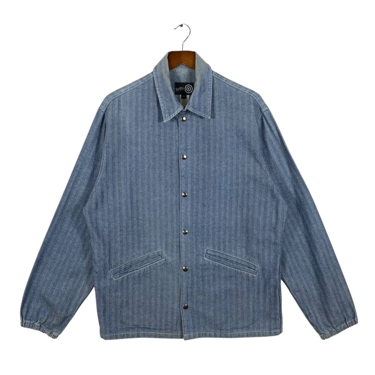 South2 West8 South2 West8 HBT Coach Jacket Blue Herringbone Twill Denim Size US M / EU 48-50 / 2 - 1 Thumbnail