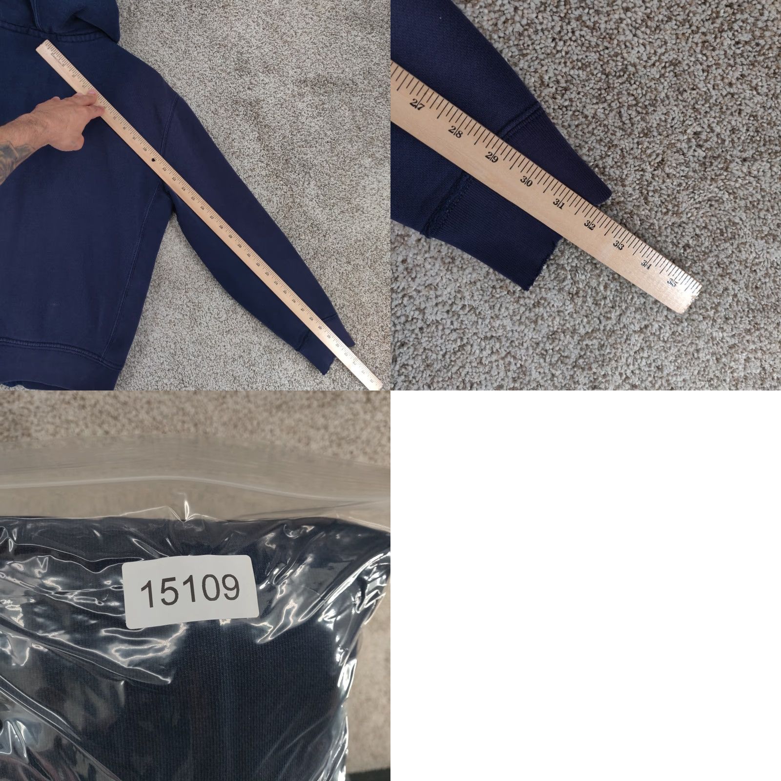 Polo Ralph Lauren Polo Ralph Lauren Hoodie Mens Medium Blue Full Zip Thermal Sweatshirt Pony Logo Size US M / EU 48-50 / 2 - 11 Thumbnail