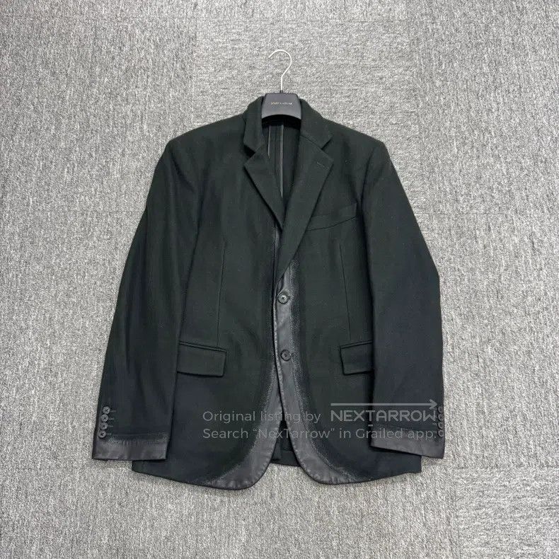 Hermes Wool and Leather Blazer Jacket