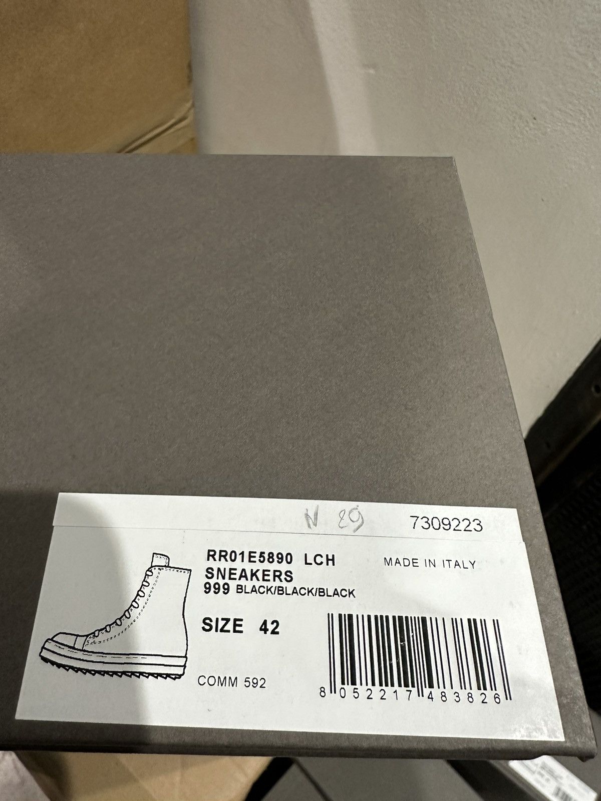 Rick Owens RICK OWENS - Hi Sneaks Black Black Size US 9 / EU 42 - 8 Thumbnail