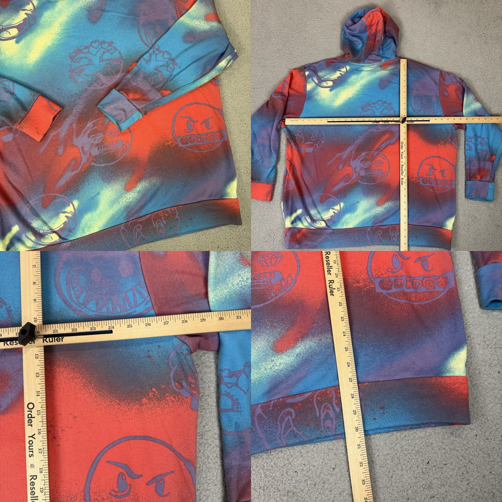 Adidas Adidas Sweatshirt Mens XXL Blue Mood French Terry Pullover Hoodie Emoji Casual Sweatshirt Size US XXL / EU 58 / 5 - 8 Thumbnail