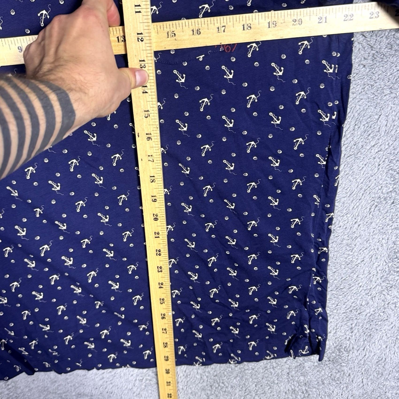 Polo Ralph Lauren Polo Ralph Lauren Shirt Mens M RL67 Anchor Print Nautical Pocket Geometric Size US M / EU 48-50 / 2 - 6 Thumbnail