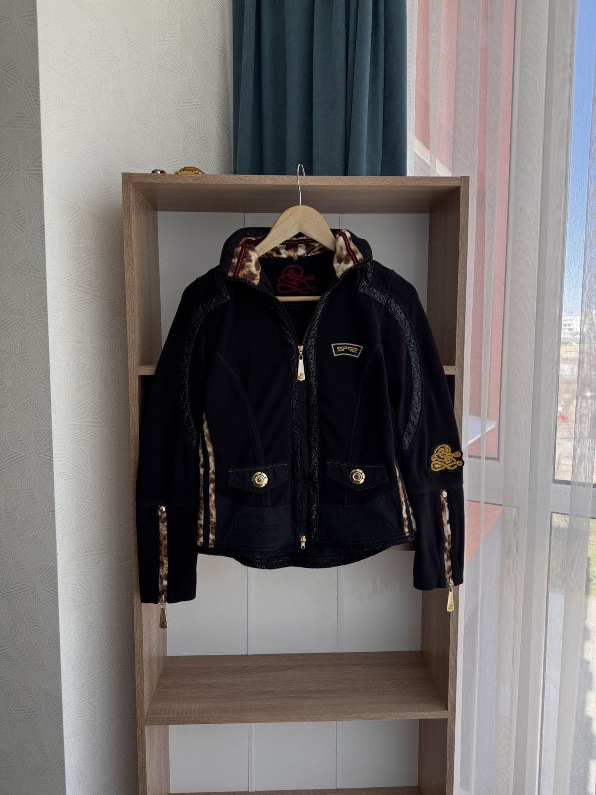 Sportalm Kitzbuhel × Vintage Vintage Sportalm Luxury Leopard Black Blazer Size S / US 4 / IT 40 - 7 Thumbnail