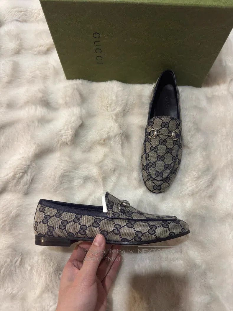 Gucci Guicci Women's Full Print Loafers Leather Shoes Size US 6.5 / IT 36.5 - 2 Thumbnail