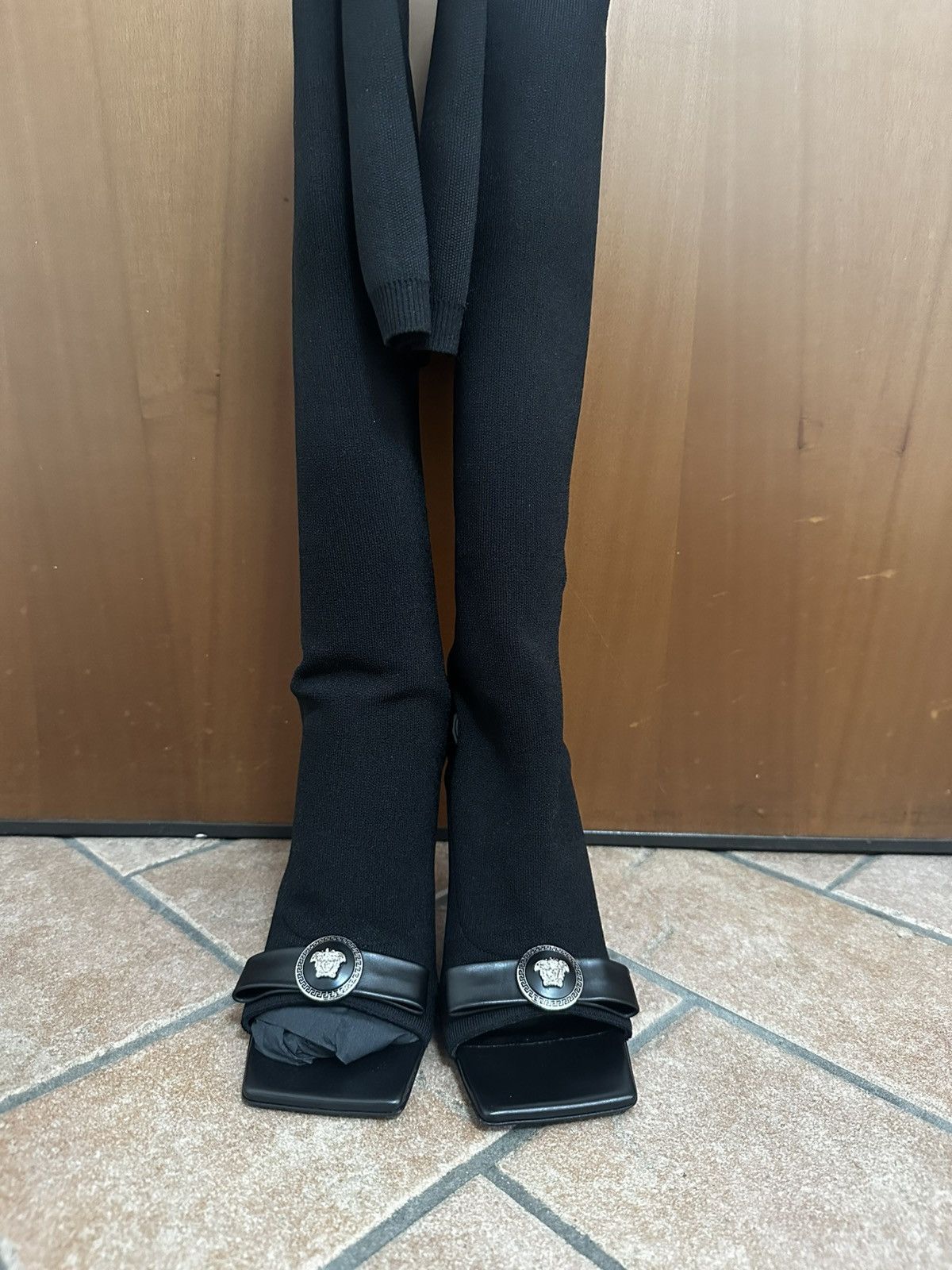 Versace Versace Gianni Ribbon Thigh-High Boots Size US 7 / IT 37 - 8 Thumbnail