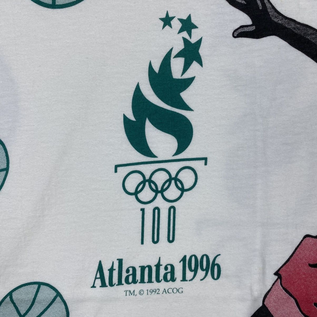 USA Olympics × Vintage Vintage 90's ATLANTA 1996 OLYMPICS Basketball Full Print Tee Size US XL / EU 56 / 4 - 6 Thumbnail