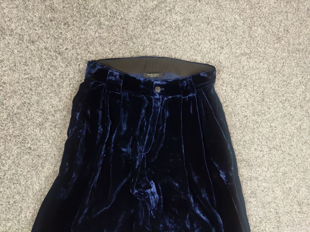 Roberto Collina Roberto Collina Italy Design Velour Wide Leg Dark Blue Pants Size 40" / US 18 - 7 Thumbnail