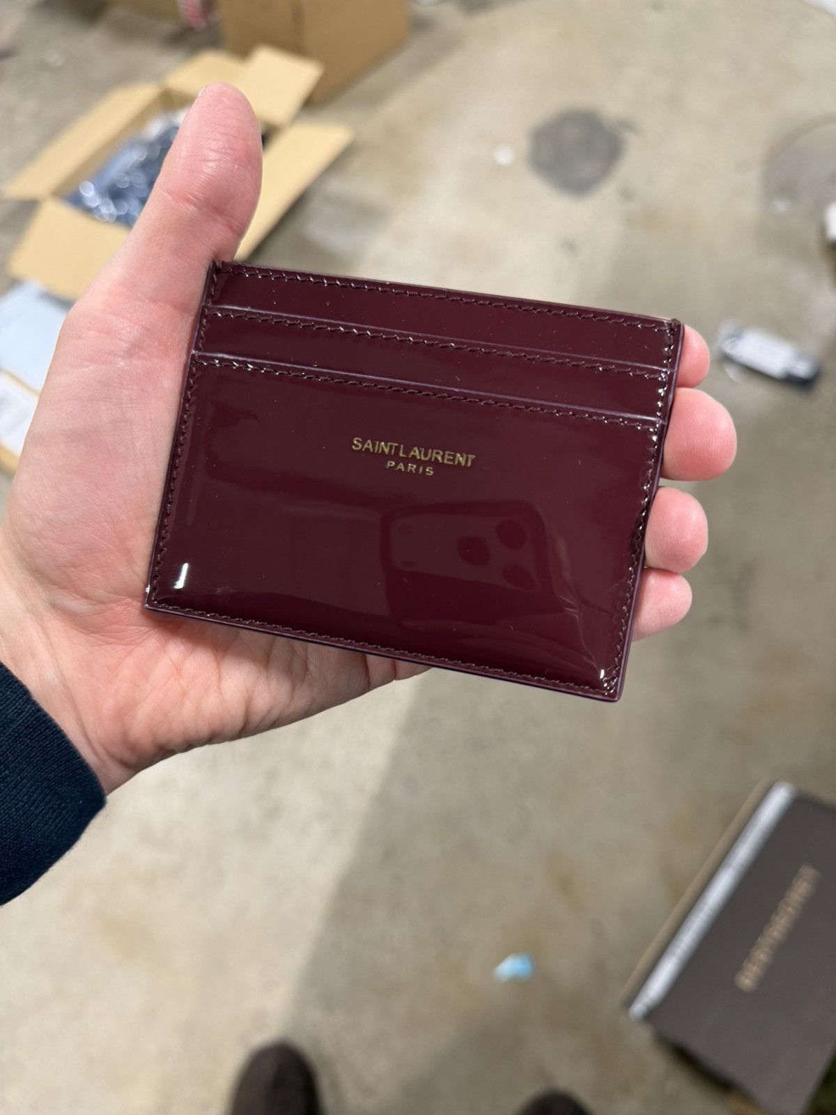 Saint Laurent Patent Leather Card Holder NEW 325$