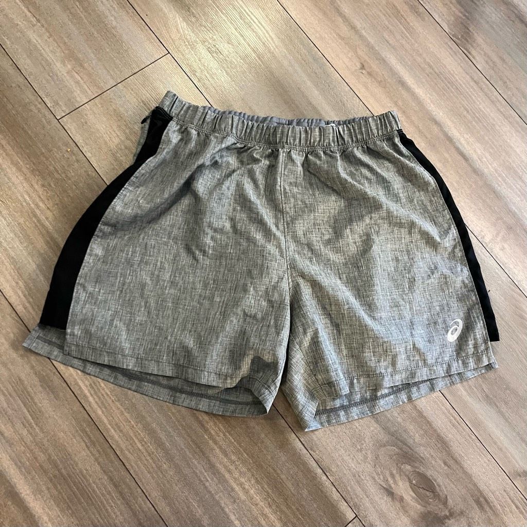 Asics Asics Grey Athletic Workout Shorts Men Large Bin L-43 Size US 36 / EU 52 - 1 Thumbnail