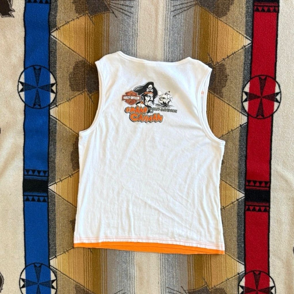 Harley Davidson VINTAGE Harley Davidson Tank Top Shirt Women 2XL White Sleeveless Biker Motorcycle 90s Y2K Grunge Streetwear Size XXL / US 16-18 / IT 52-54 - 2 Thumbnail