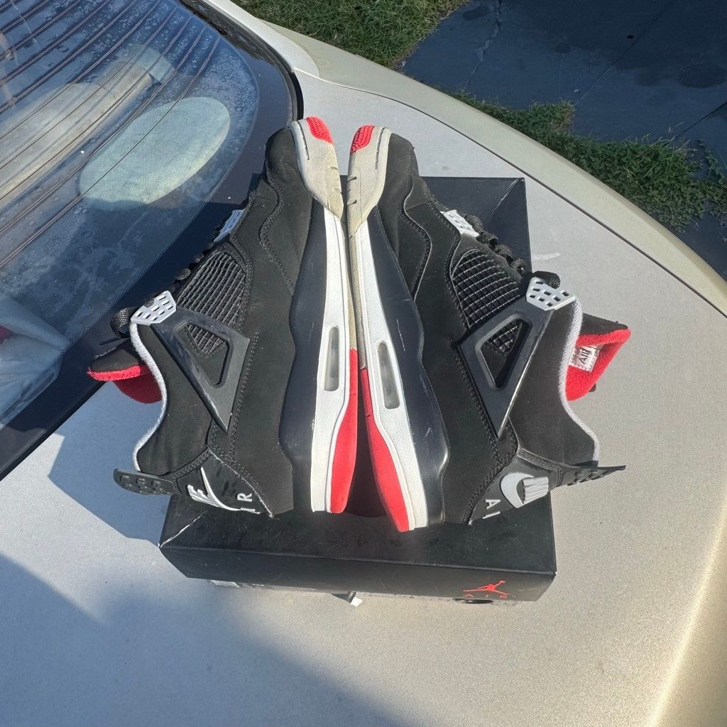 Jordan Brand Nike Air Jordan 4 Retro Bred 4s Size 9 Og all Size US 9 / EU 42 - 5 Thumbnail