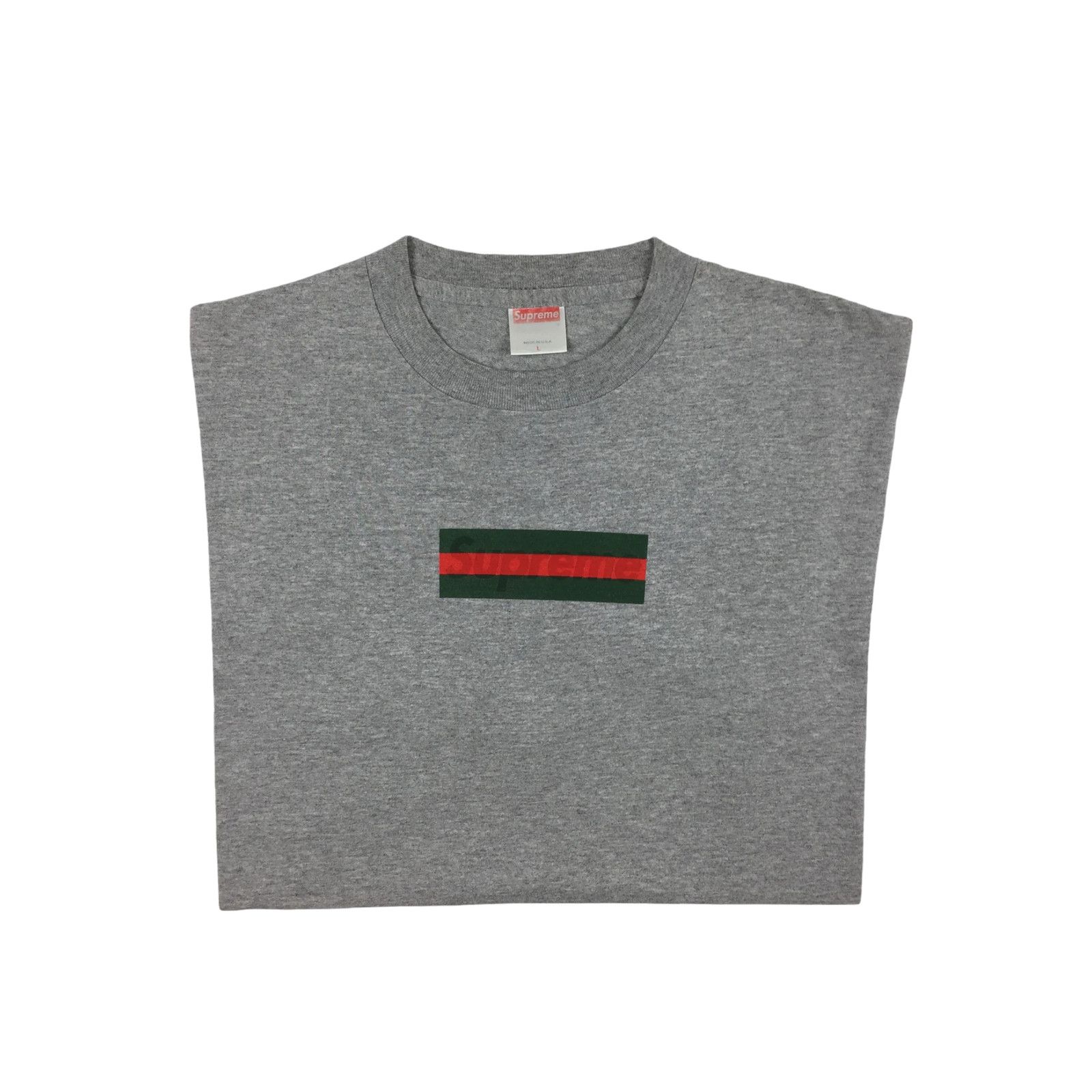 Supreme 2000 Supreme Gucci Grey Box Logo Tee Size US L / EU 52-54 / 3 - 1 Thumbnail