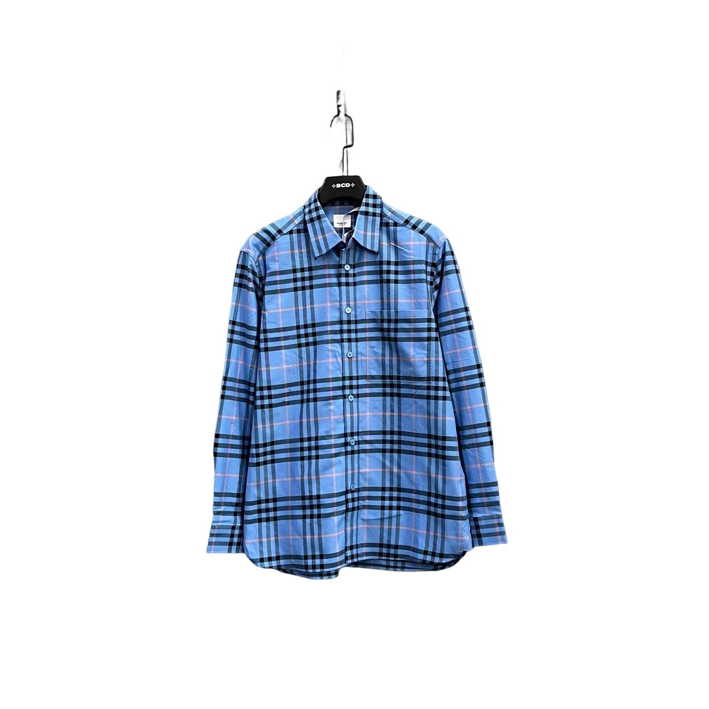 Burberry Burberry Blue Check Cotton Shirt Size M Size US M / EU 48-50 / 2 - 1 Thumbnail