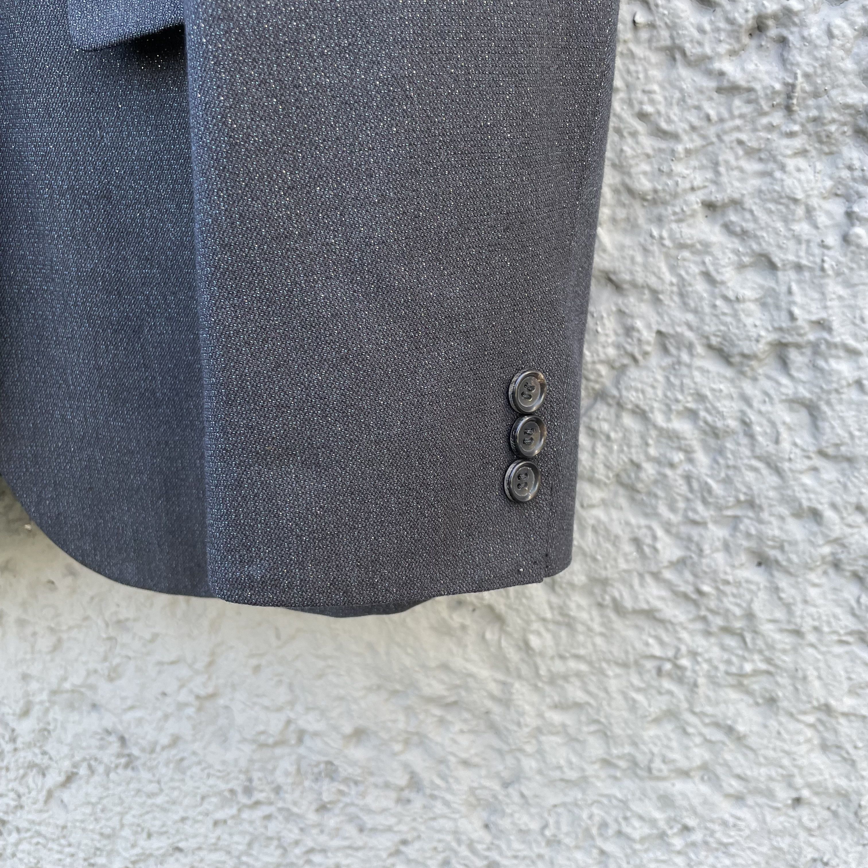 Comme des Garcons × Comme des Garcons Homme Plus CDG Homme Plus Grey Blazer Jacket Sparkles S/S07 Size 50R - 7 Thumbnail