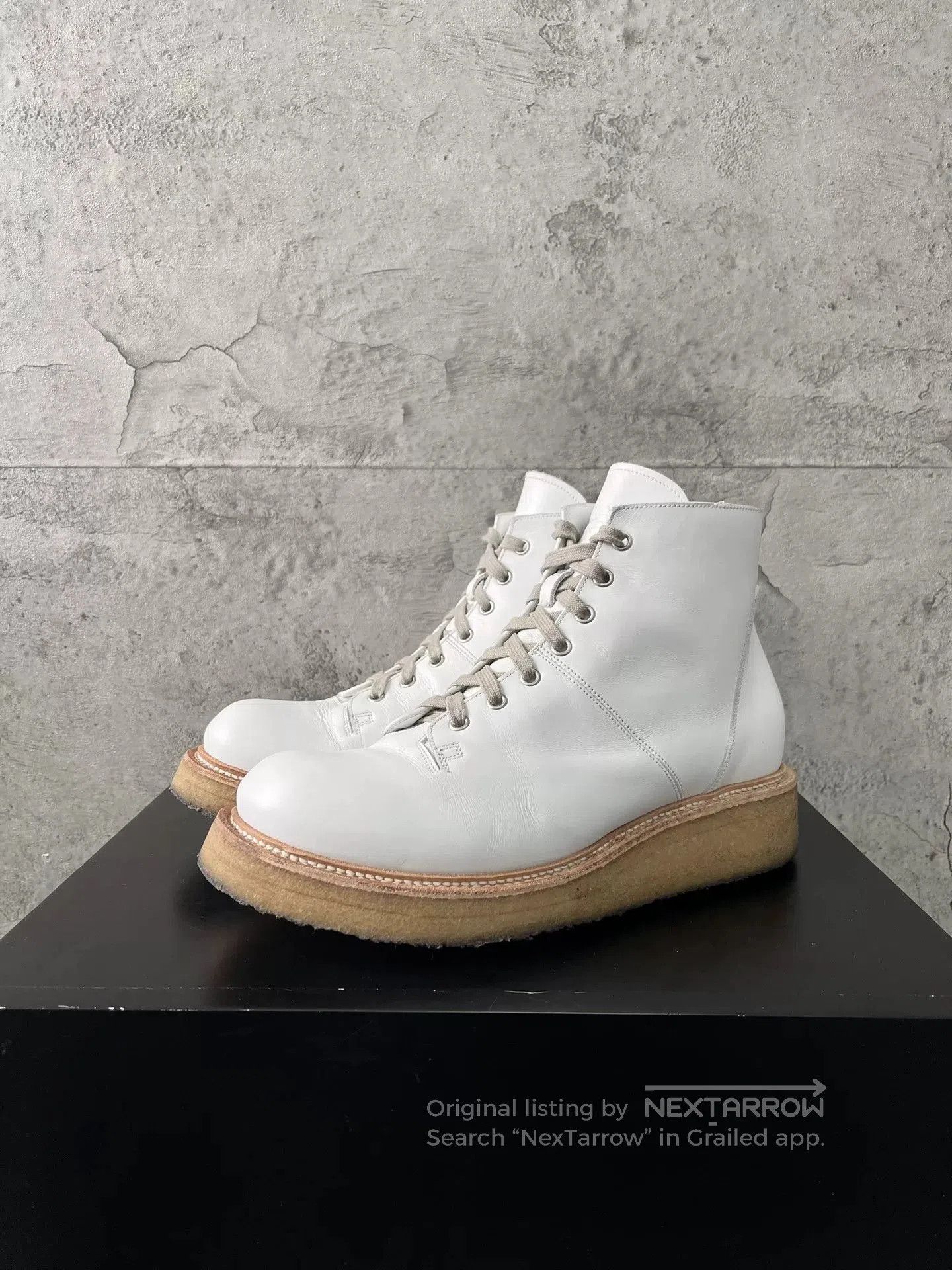 Rick Owens Rick Owens Milk White Martin Boots 42. Size US 9 / EU 42 - 1 Thumbnail