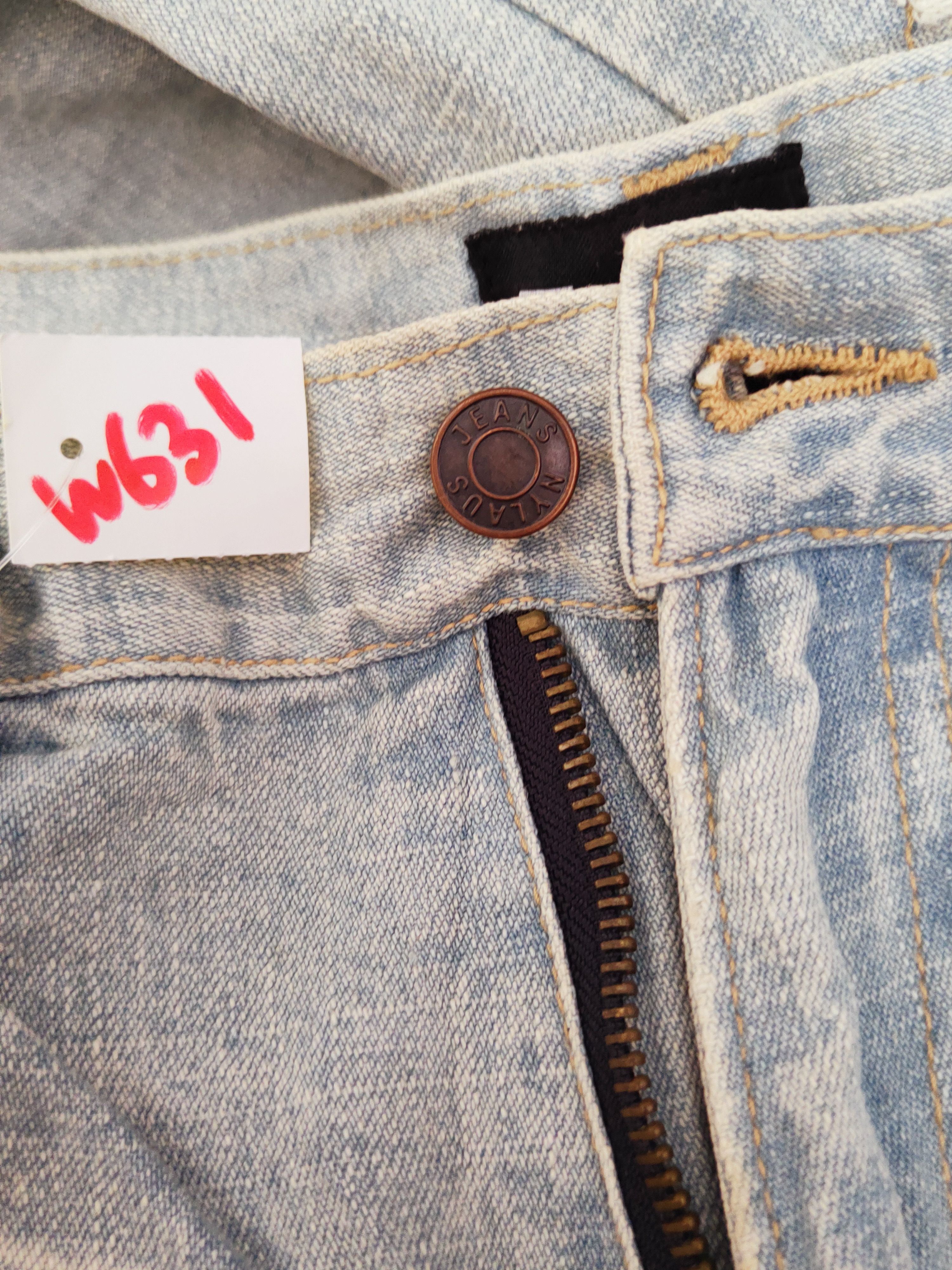 Japanese Brand Nylaus Blue Distressed Ripped Jeans #W631 Size US 33 - 16 Thumbnail