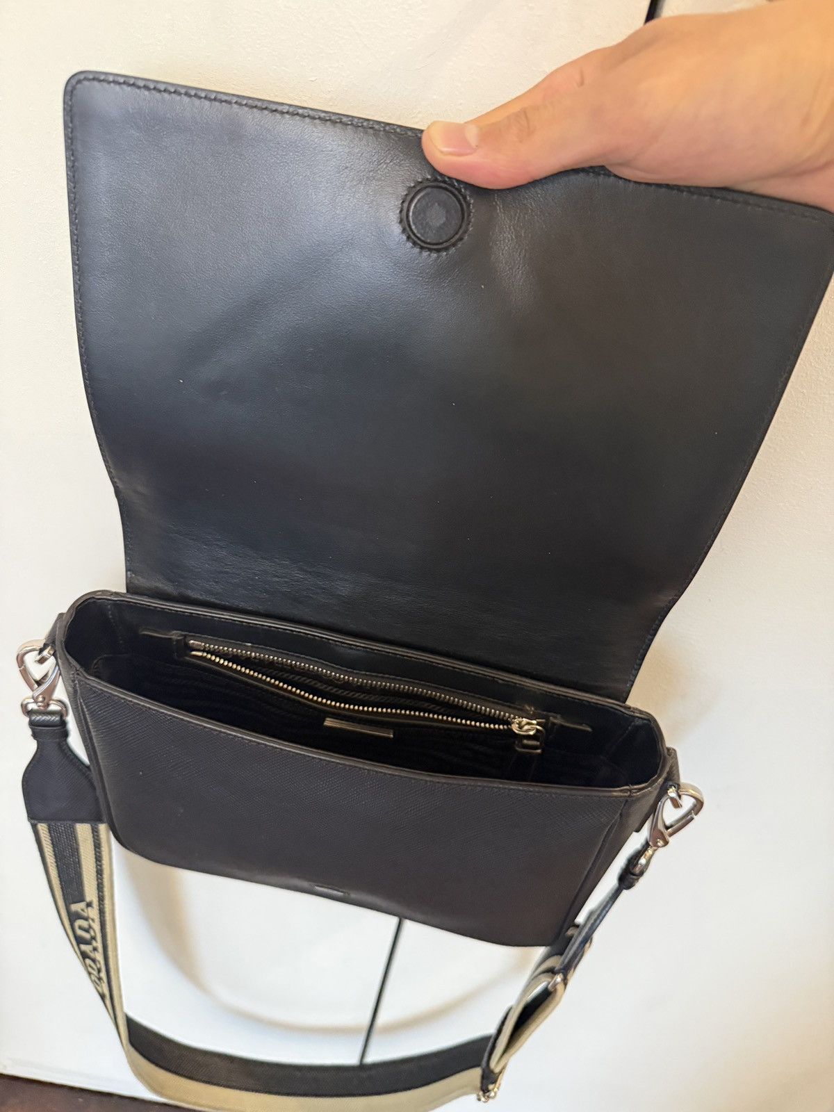 Prada Prada Milano Crossbody Bag – Black Saffiano Leather Size ONE SIZE - 5 Thumbnail