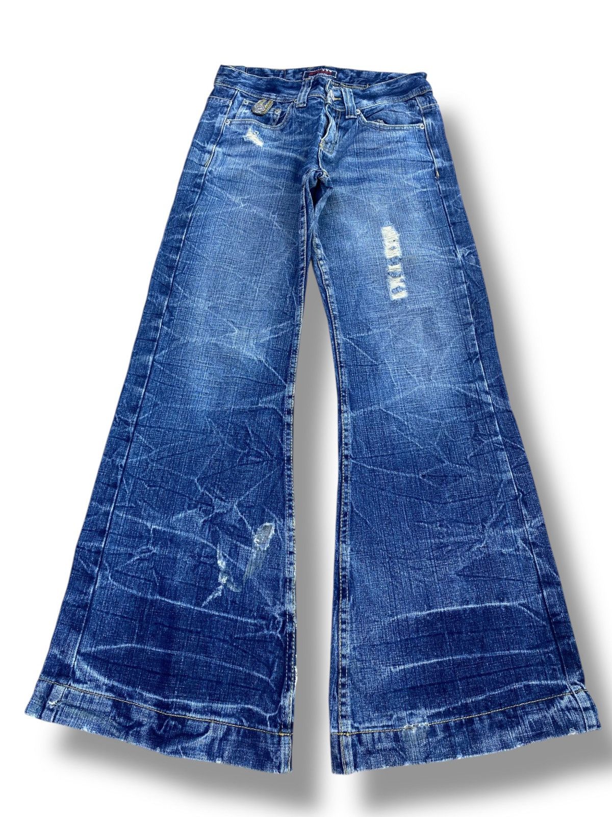 Other Africataro Brand Thunder Faded Wash Style Flare Jeans Size US 28 / EU 44 - 1 Thumbnail