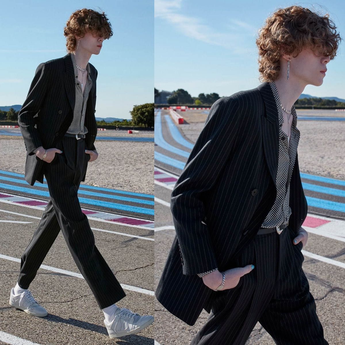 Celine CELINE BY HEDI SLIMANE 21SS RUNWAY BLAZER AND PANTS SUITS Size 44R - 3 Thumbnail