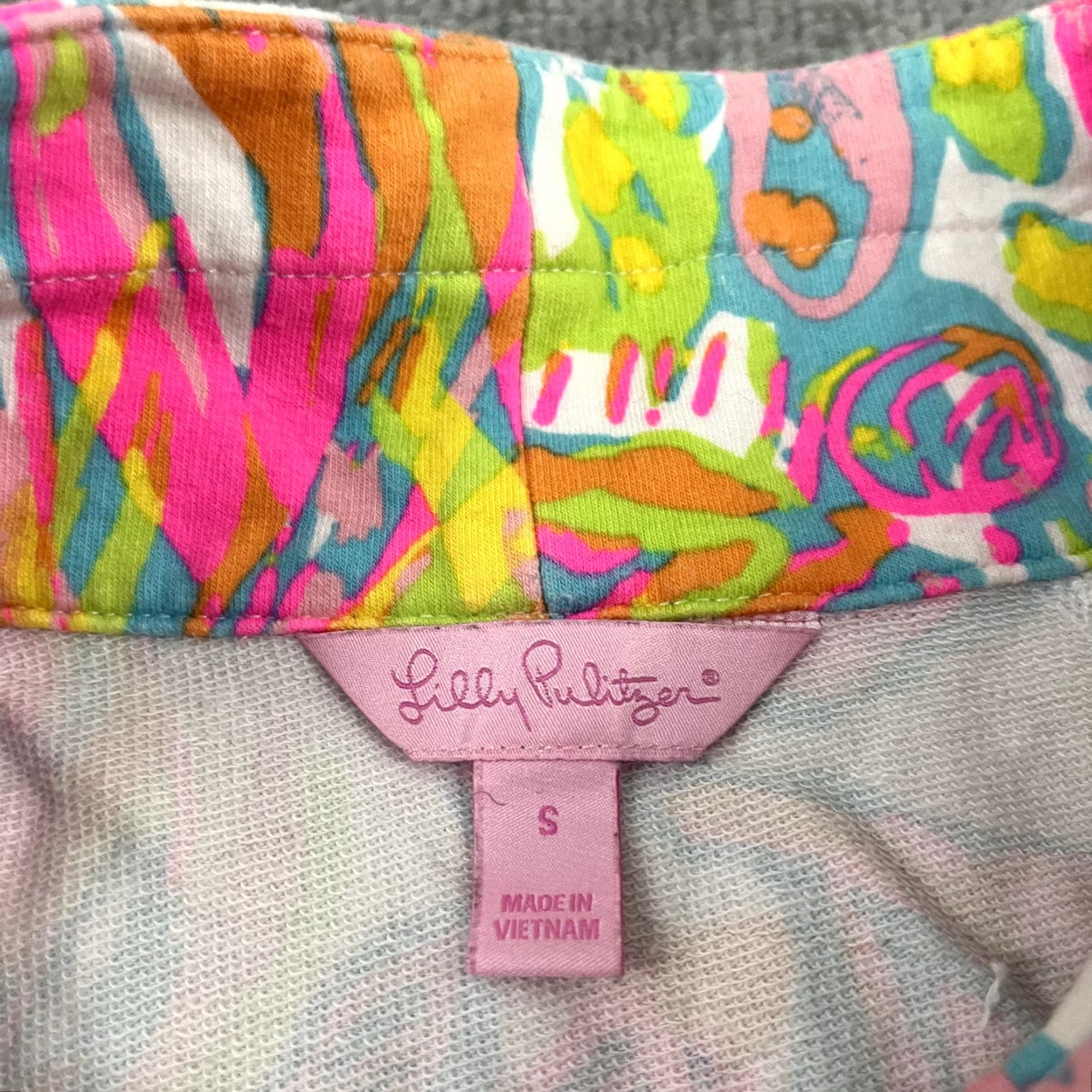 Lilly Pulitzer Lilly Pulitzer Pullover Small Multicolor Floral Preppy Skipper Popover 1/2 Zip Womens Size S / US 4 / IT 40 - 3 Thumbnail