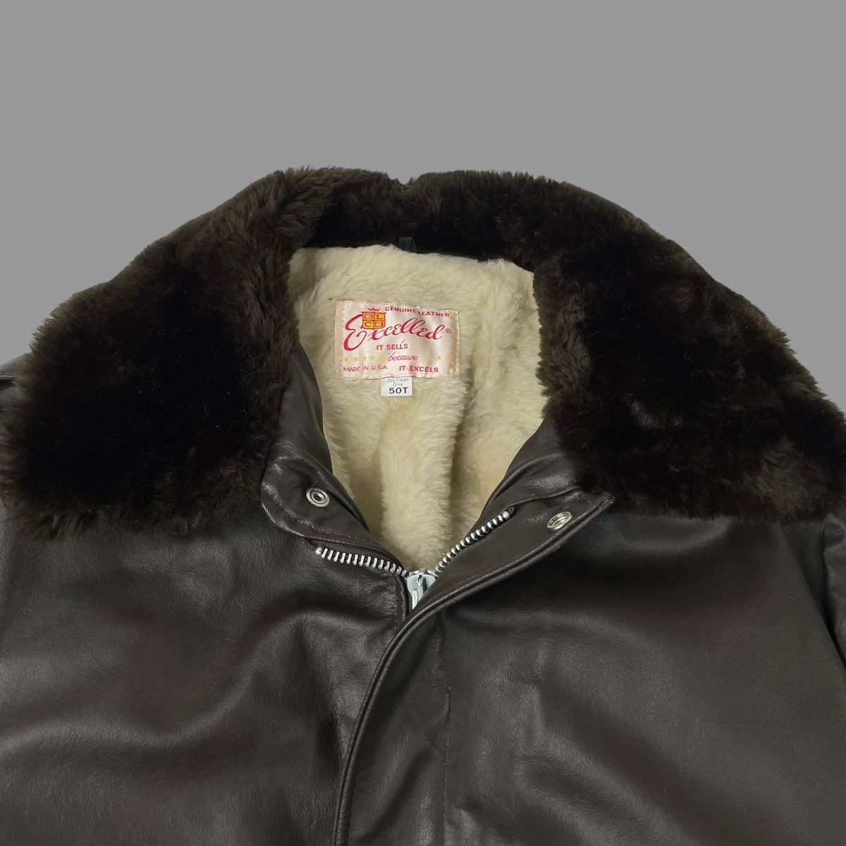 Vintage Vintage 1970s leather g1 leather sherpa jacket Size US XL / EU 56 / 4 - 5 Thumbnail