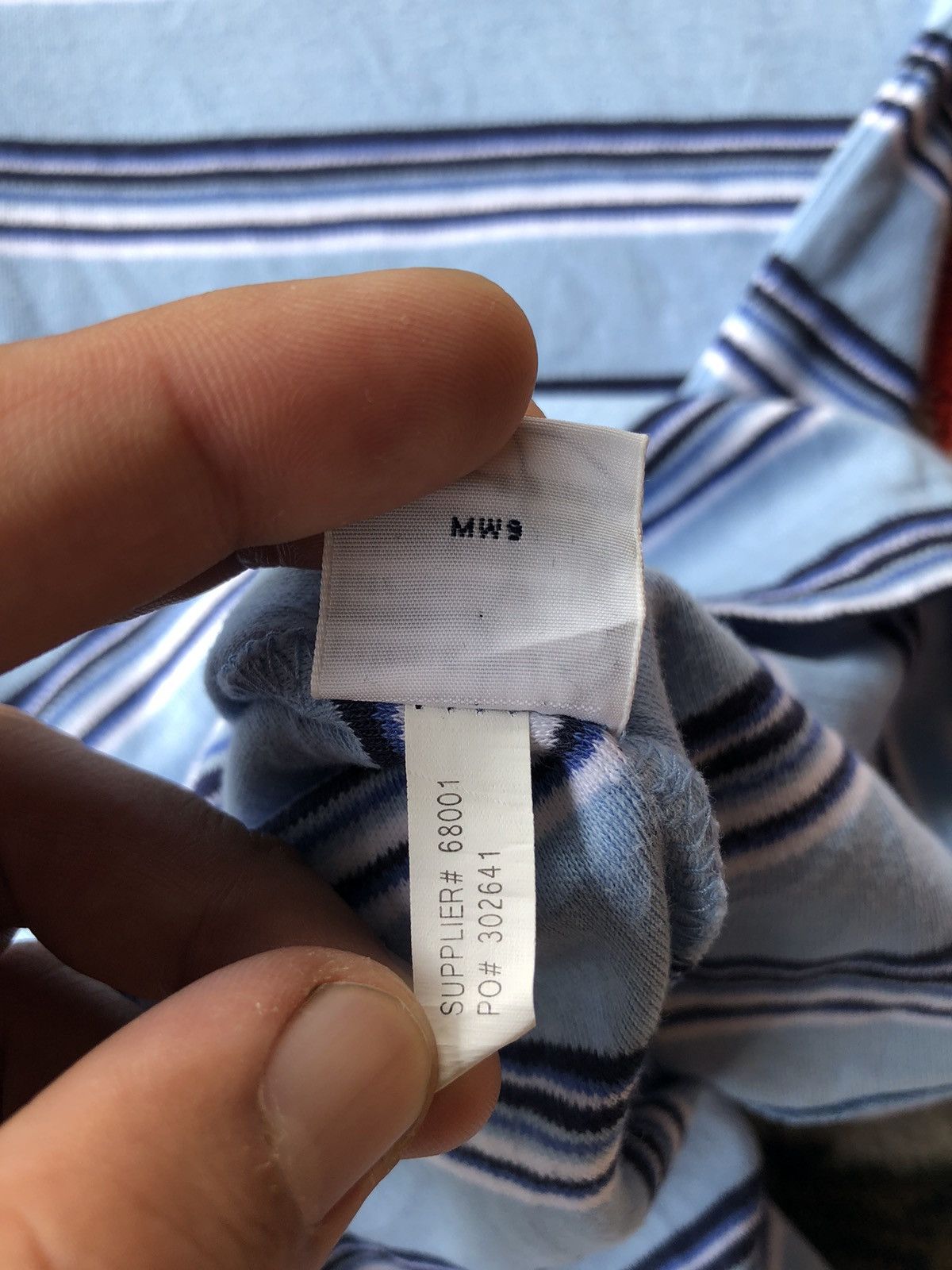 Polo Ralph Lauren Vintage Polo Ralph Lauren Stripe Blue Harizontal Collar Tee Size US S / EU 44-46 / 1 - 12 Thumbnail